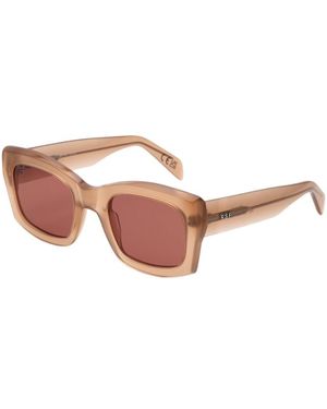 Retrosuperfuture Vis Komori Light Sunglasses Acetate Bordeaux Squared Normal - Black