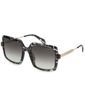 Police Splg20 Fame 2 06Rt Sunglasses Acetate Squared Normal Shaded - Black