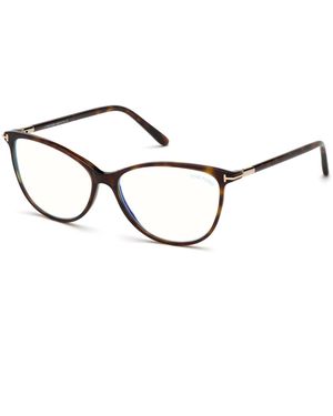 Tom Ford Ft5616-B 052 Optical Frames Acetate Squared Normal Anti Light - Black