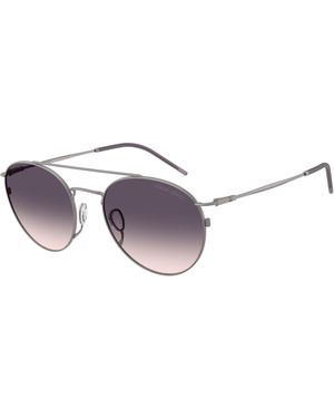 Giorgio Armani Ar6183 300336 Sunglasses Metal Round Normal Nuanced - Black