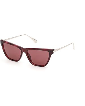MAX&Co. Mo0174 54S Sunglasses Injected Bordeaux Cat Eye Normal - Red