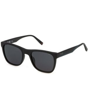 Fila Sfi727 703 Sunglasses Acetate Smoke Squared Normal - Black
