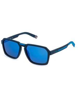 Fila Sfib26 6Qsz Sunglasses Injected Smoke Squared Mirrored - Blue