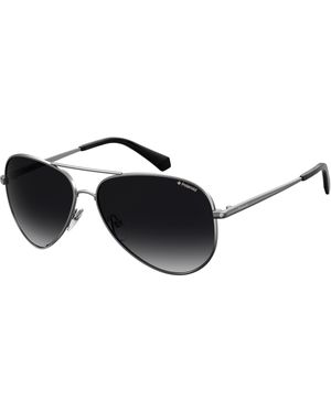 Polaroid Pld 6012/N/New 6Lb/Wj Sunglasses Metal Pilot Shaded - Black