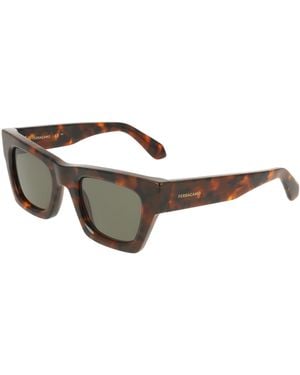 Ferragamo Sf2105S 240 Sunglasses Acetate Cat Eye Normal - Black