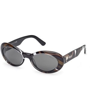 PUCCI Ep0234 99A Sunglasses Acetate Smoke Round Normal - Black
