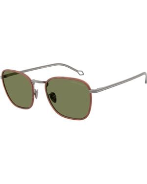 Giorgio Armani Ar6164J 30032A Sunglasses Steel Squared Normal - Black
