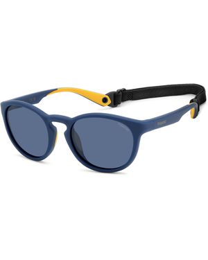 Polaroid Pld 7050/S Pjp/C3 Sunglasses Plastic Round Polarized - Black