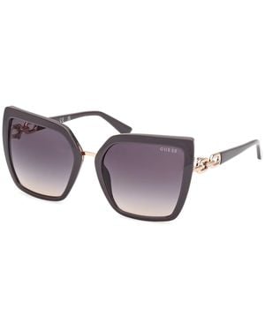 Guess Gu00160 20B Sunglasses Injected Smoke Butterfly Normal - Black