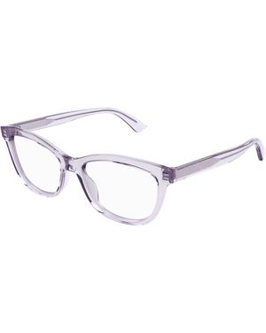 McQueen Am0461O 005 Optical Frames Acetate Transparent Cat Eye - Black