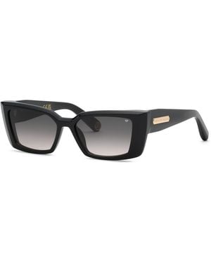 Philipp Plein Spp215M Plein Pure Crystal 700 Sunglasses Acetate Smoke Squared Normal Nuanced - Black
