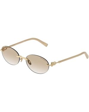 Tiffany & Co. Tf3104D 617811 Sunglasses Metal Round Normal Shaded - Black