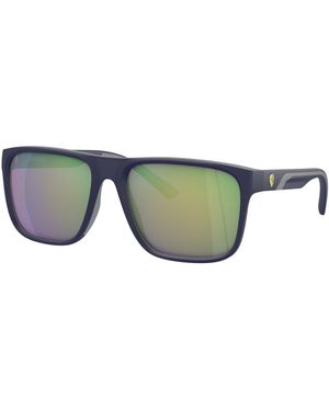 FERRARI SCUDERIA Fz6002U 510/3R Sunglasses Injected Squared Normal Mirror - Green