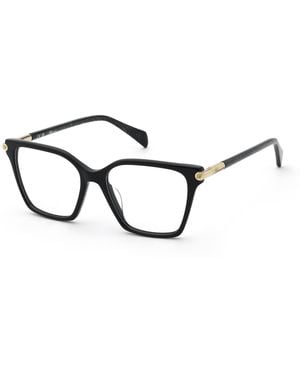 Blumarine Vbm257 700 Optical Frames Acetate Geometric - Black