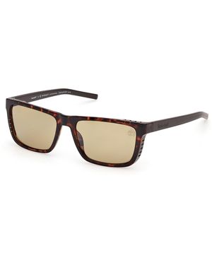 Timberland Tb00085 52R Sunglasses Injected Squared Polarized - Black