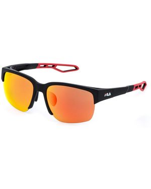 Fila Sfia06 U28R Sunglasses Injected Squared Water -Repellent Multilayer - Black