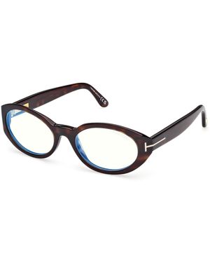 Tom Ford Ft6067-B 052 Optical Frames Acetate Round Normal - Black