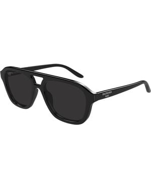 Balenciaga Bb0525S 001 Sunglasses Acetate Pilot - Black