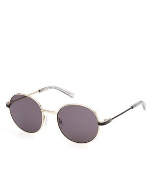 adidas Originals Or0153 32A Sunglasses Injected Smoke Round Normal - Black