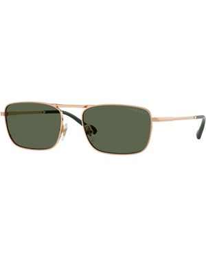 Vogue Eyewear Vo4346S 51529A Sunglasses Metal Pillow Polarized - Green
