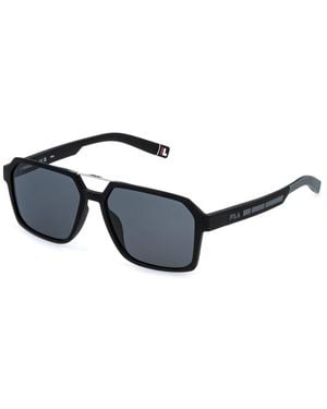 Fila Sfib04 U28P Sunglasses Injected Smoke Geometric - Black