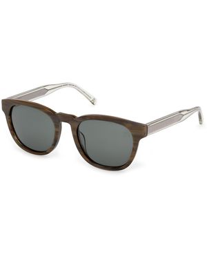 Timberland Tb00060 96R Sunglasses Acetate Round Polarized - Black