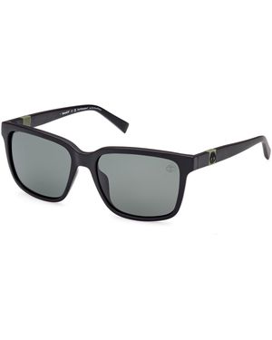 Timberland Tb9322-H 02R Sunglasses Injected Squared Polarized - Black