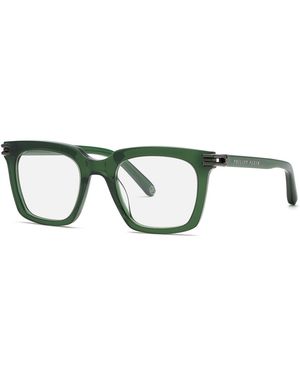 Philipp Plein Vpp115M Plein Icon 0G61 Optical Frames Acetate Squared - Black