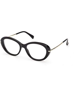 Max Mara Mm5227 001 Optical Frames Acetate Geometric Normal - Black