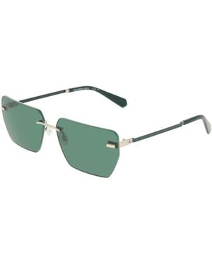 Calvin Klein Ckj25207S 045 Sunglasses Metal Squared Normal - Green