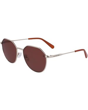 Calvin Klein Ckj23201S 717 Sunglasses Metal Bordeaux Round Normal Normal - Black