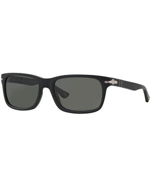 Persol Po3048S 900058 Sunglasses Acetate Squared Polarized - Black