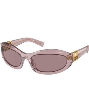Miu Miu Mu 14Zs 12W20I Sunglasses Acetate Geometric Normal - Black