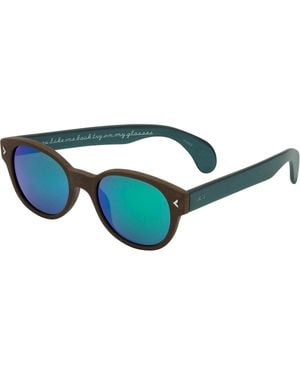 Lozza Sl1913M Macho Ampv Sunglasses Acetate Round Normal Multilayer - Black