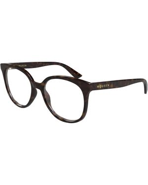 McQueen Am0540O 002 Optical Frames Acetate Transparent Cat Eye - Black