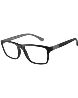 Emporio Armani Ea3091 5001 Optical Frames Plastic Squared - Black