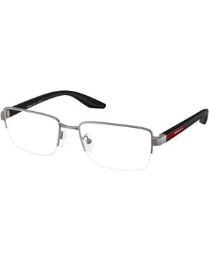 Prada Linea Rossa Ps 51Sv 7Cq1O1 Optical Frames Metal Pillow Normal - Black