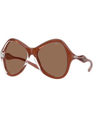 DIESEL Dl3010U 203373 Sunglasses Injected Cat Eye Normal - Brown