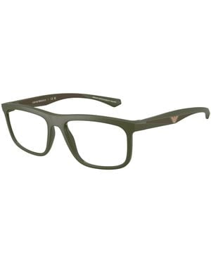 Emporio Armani Ea3246 6184 Optical Frames Injected Squared Normal - Black