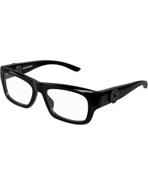 Balenciaga Bb0410O 001 Optical Frames Acetate Transparent Squared - Black