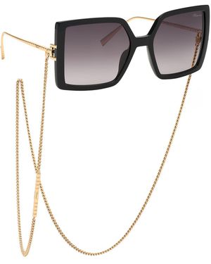 Chopard Ikch334 0Blk Sunglasses Acetate Squared Normal Shaded - Brown