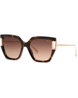 Chopard Sch378M 04Bl Sunglasses Acetate Geometric Anti-Glare Nuanced - Black