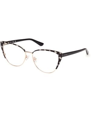 Guess Gu50121 005 Optical Frames Metal Cat Eye Normal - Black
