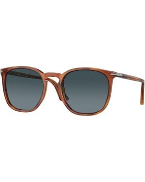 Persol Po3316S 96/S3 Sunglasses Acetate Round Polarized Shaded - Black