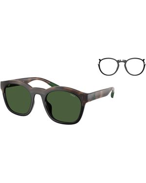 Polo Ralph Lauren Ph4243U 607071 Sunglasses Injected Squared Normal - Green