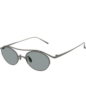 Giorgio Armani Ar6172T 3356/1 Sunglasses Titanium Round Normal - Black