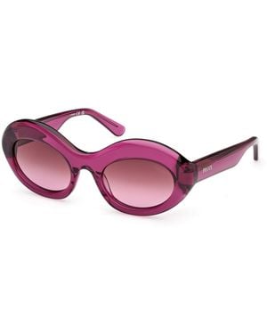 PUCCI Ep0246 81T Sunglasses Acetate Bordeaux Round Normal - Pink