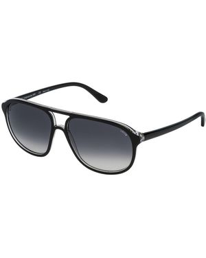 Lozza Sl1827L Zilo Sport Z32L Sunglasses Acetate Smoke Pilot Normal Shaded - Black