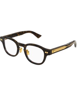 Bottega Veneta Bv1518Oa 002 Montature Da Vista Acetato Trasparente Rotonda - Black