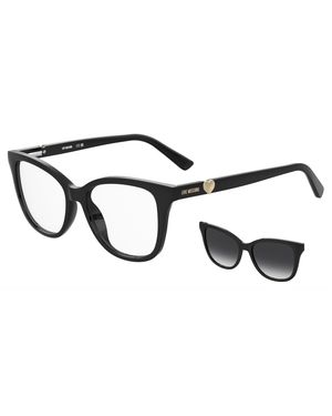 Moschino Mol701/C 807/Wj Optical Frames Polyamide Squared Polarized Nuanced - Black